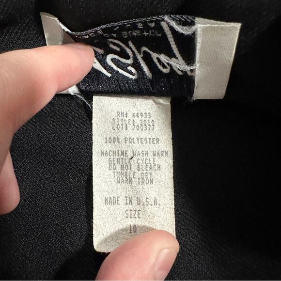 Vintage F. Shay Black Long Sleeve Double Lapel Single Button‎ Blazer Size 10 - Picture 7 of 9